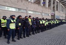 Gran despliegue policial para cubrir el partido entre el Santo y Gimnasia y Esgrima de Jujuy