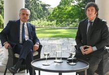 Alberto Fernández y Javier Milei se reunieron en la Quinta de Olivos