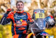 Desafío Ruta 40: Luciano Benavides se ubicó en el cuarto lugar en motos y Kevin finalizó 13° en autos